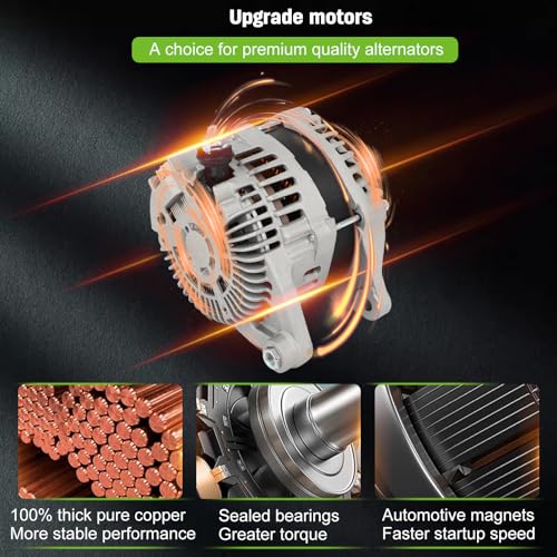 SCITOO 20288 Alternator 12V 100A fit for Mazda for 3 2014-2018 - size: Small, style: 20288 Alternator