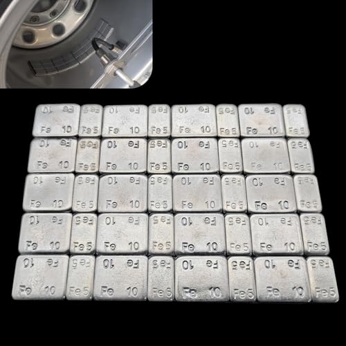 40 PCS Wheel Weights, 2 Size Adhesive Stick on Wheel Weights, Galvanized Tire Balance Weights, Universal Wheel Balancing Weights for Cars Trucks SUVs Wheel Balance (Gray)