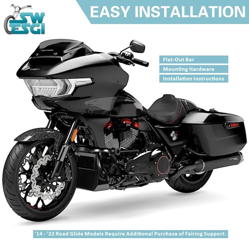 Flat-Out Crash Bar Engine Guard for Harley Davidson Touring - style: For Touring 2014-2025 B Style