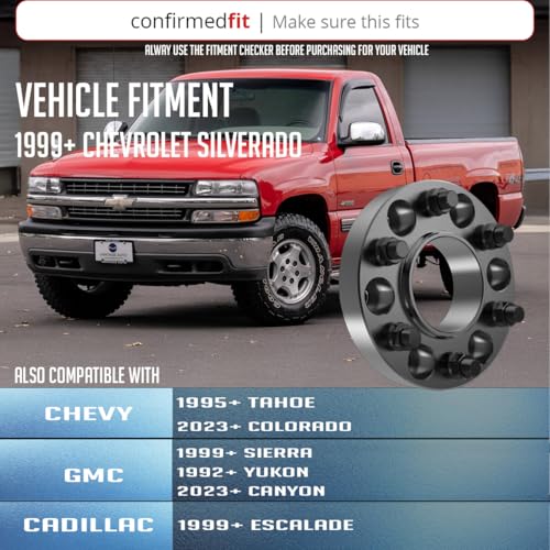 Wheel Accessories Parts 2 Pcs Hub Centric Wheel Spacers Adapters 6x5.5 6x139.7mm 1.50 Inch Thick 78.1mm Hub M14x1.5 14x1.5 Thread Stud Fits Chevy Silverado 1500 Suburban Tahoe ｜ GMC Sierra 1500 Yukon - size: 1.5" (2 Pack), style: Silverado Sierra 1500 (Hu