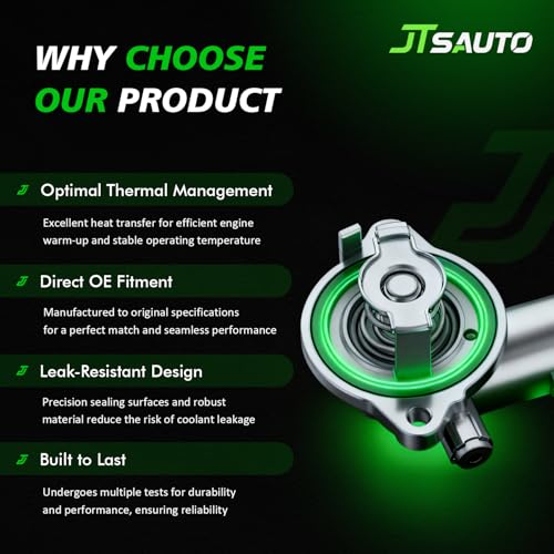 Aluminum Engine Coolant Thermostat Housing Assembly for 3.6L Wrangler JK - size: 902852(Upgrade Aluminum)
