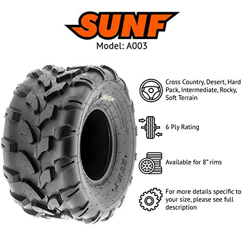 SunF 18x9.5-8 Tubeless 6 Ply - A003 [Set of 2] - size: 18x9.5-8