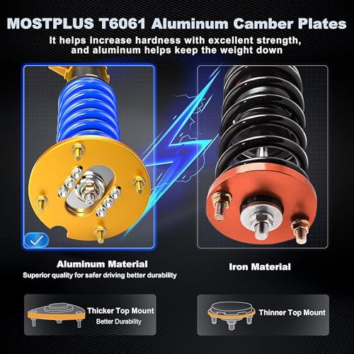 MOSTPLUS Coilovers Lowering Struts Compatible for 2004 2005 2006 Scion XB 1.5L Height Adjustable Lowering Kit Suspension Front and Rear - size: 2004-2006 Scion XB