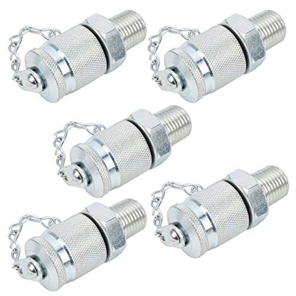Hydraulic Test Adapter Coupling Connector Thread for Hydraulic Systems High Pressure Hose Fitting Measuring Tool Sealing Point Test(ZG1/4) - size: ZG1/4