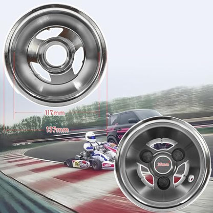 5inch Aluminum Front Wheel Rim Replacement for Go Karts UTV Karting Dirt Bike ATV Quad Bike with 10X4.50-5 Tire (Bearing Model) - size: Bearing Front Wheel Rim-10x4.50-5
