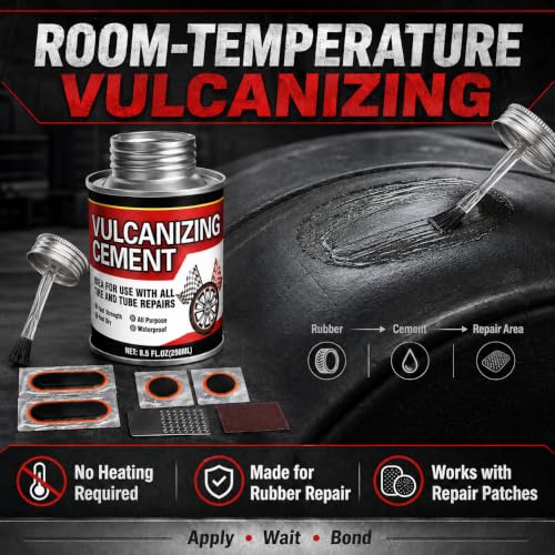 Tire Patch Glue, Clear Vulcanizing Cement, Tire Repair Kit 250ml - color: White