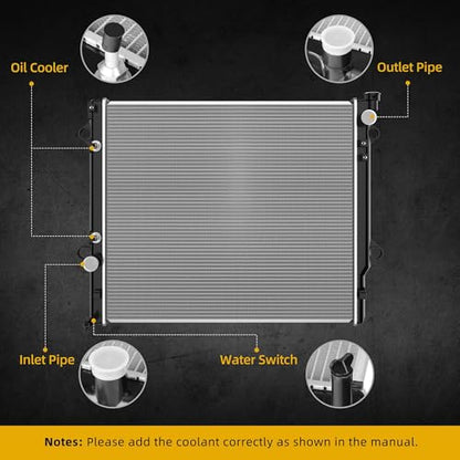 DWVO Complete Radiator Compatible with 2005-2008 Chrysler 300 Dodge Magnum - style: 05-08 300 & 06-08 Charger Magnum