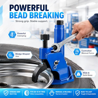 Manual Tire Bead Breaker Tool for ATV, UTV, Car, Tractor & Mower - color: BLUE