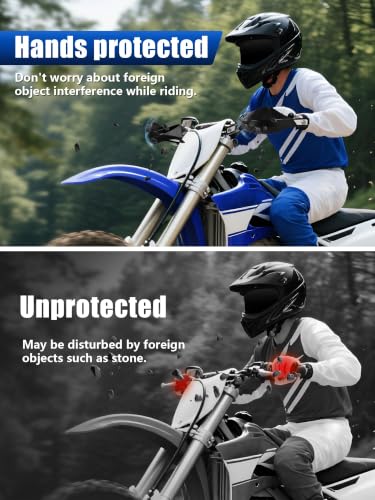 JFG RACING Dirt Bike Handguards Universal for 7/8" and 1 1/8" Handle Bar - color: black