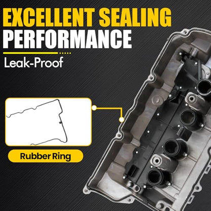 Aluminum Engine Valve Cover Compatible with 2007-2016 Mini Cooper 1.6 Non-Turbo Part 11127646554 11127553799 11127567162 11127567791