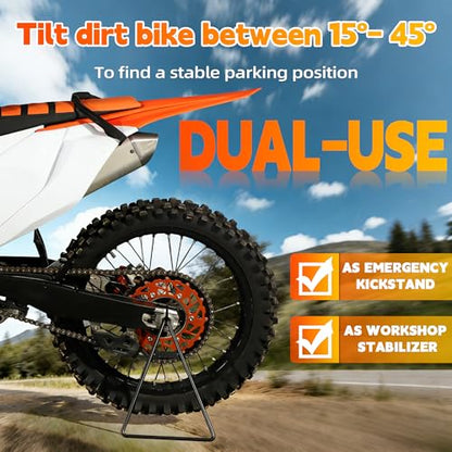 JFG RACING Dirt Bike Triangle Stand,Universal Motorcycle Kickstand,1 Pcs - size: 00-0