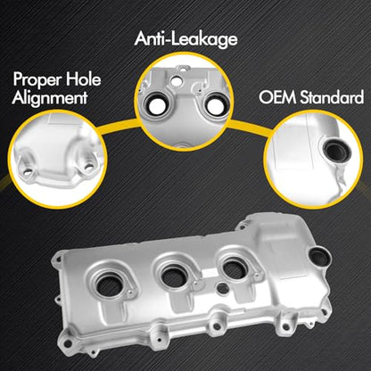 Engine Valve Cover Right Side Compatible with 2007-2012 Ford Edge Flex Fusion Taurus X Lincoln MKS MKT MKX MKZ Mercury Milan Sable 3.5L V6 Replace 7T4Z6582F - size: Right side