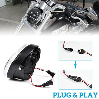 LED Headlight Assembly for Harley V-Rod 2002-2016 Accessories