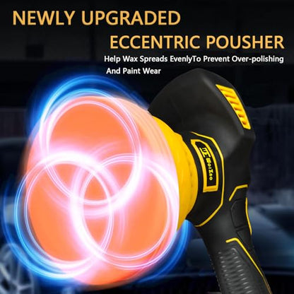 Cordless Car Buffer Polisher Kit 6" with 21V 2×2.0Ah Batteries