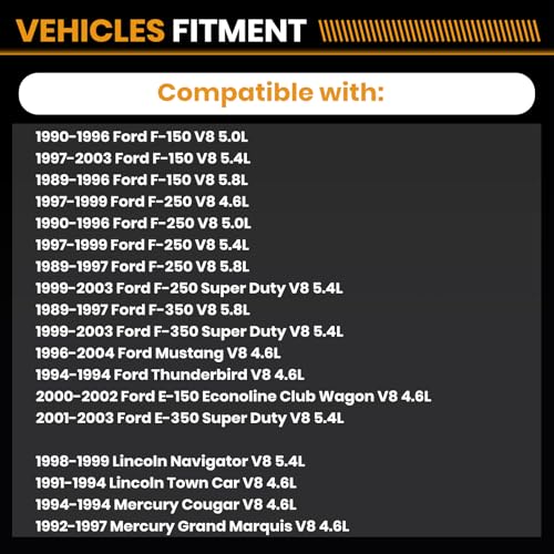 Fuel Injectors 0280150943 Compatible with Ford Lincoln 4.6L 5.0L 5.4L 5.8L - size: 0280150943 8P