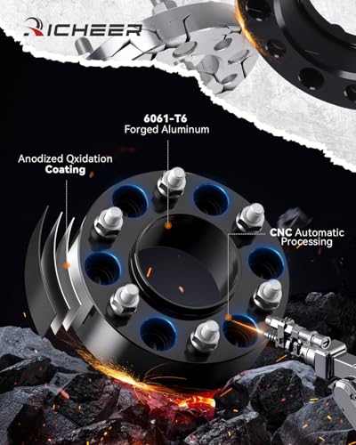 Richeer 1.5 inch 6x5.5 Hubcentric Wheel Spacers for Silverado Sierra 1500 - size: Thickness: 1.5 inch