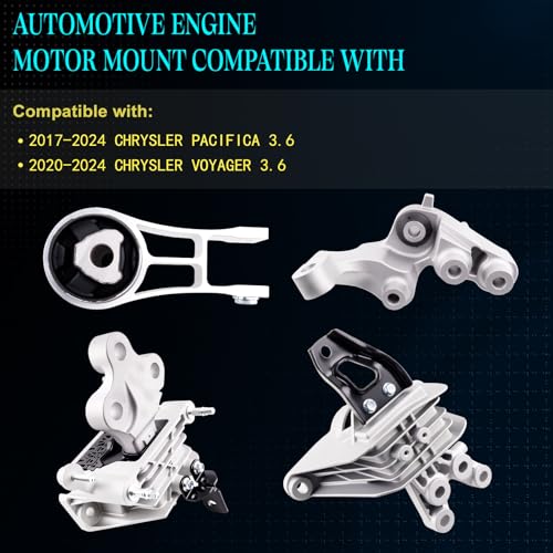 Motor Mount Kit for 17-24 Pacifica 20-24 Voyager 3.6L - size: A20027 A20025 A20070 A20028
