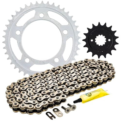 NICHE Drive Sprocket Chain Combo for Honda Shadow Spirit 750 Front 17 Rear 42 Tooth 525HZ Standard 122 Links - size: Standard Chain