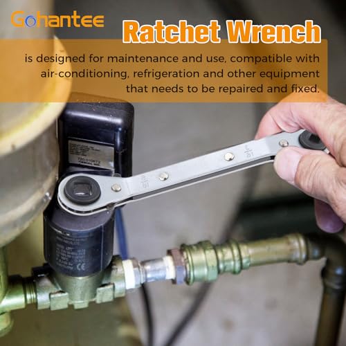 Refrigeration Ratchet Wrench 4 Different Sizes 1/4 x 3/16 x 3/8 x 5/16