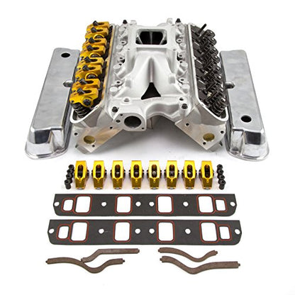 Top End Engine Combo Kit Compatible with Small Block Ford 260/289/302/351W/5.0-210cc Heads Hydraulic Roller Cam, Matched Heads, Lifters, Pushrods, Springs, Gaskets - Bolt-On Power