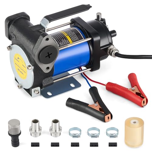 OMT 12GPM Gasoline Transfer Pump, 12V Priming Electric Fuel Pump Set - color: 12GPM Gas Pump