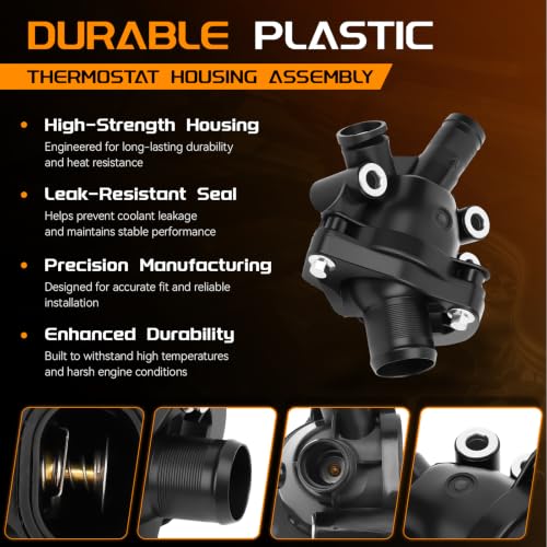 BRTEC 31319606 Engine Coolant Thermostat Housing for Volvo C30 S40 - color: 31319606