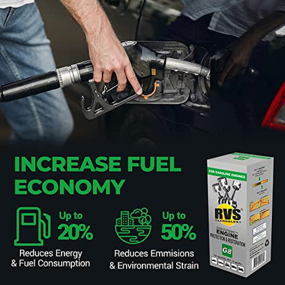 G8 Engine oil Treatment. for Gasoline Engines with an Motor Oil Capacity up to 9 quarts. Boost Power and Safely Restore and protect your Car, Truck, Motorcycle and all other engines - size: 9 Qts
