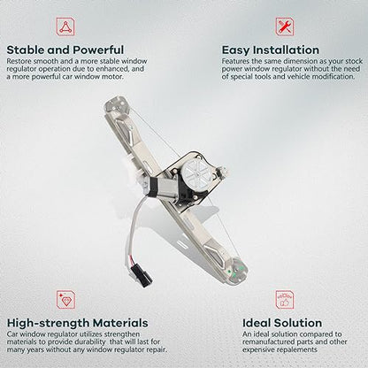 FINDAUTO Power Window Regulator for 2005-2008 for Chevrolet for Malibu