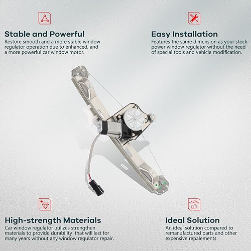 FINDAUTO Power Window Regulator for 2005-2008 for Chevrolet for Malibu