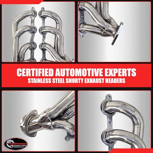 Stainless Steel Shorty Exhaust Headers 1999-2001 Silverado Sierra 1500, 2000-2001 Chevy Tahoe Yukon 4.8L 5.3L 3 Engines