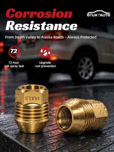 OTUAYAUTO M14x1.5 32PCS Open End OEM Lug Nuts, Zinc Gold Replacement for - color: Zinc Gold, size: M14x1.5, style: 32 PCS
