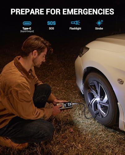 AVAPOW Portable Tire Inflator, 150 PSI Cordless Air Compressor