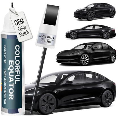 (Solid Black PBSB) Touch up Paint for Tesla Model Y/3/X/S OEM Color Match - color: Car Touch up Paint(Solid Black(PBSB)) Compatible with Tesla Model Y/3/X/S