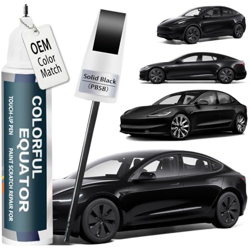 (Solid Black PBSB) Touch up Paint for Tesla Model Y/3/X/S OEM Color Match - color: Car Touch up Paint(Solid Black(PBSB)) Compatible with Tesla Model Y/3/X/S
