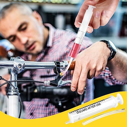 Brake Bleed Kit for Shimano Hydraulic Brakes, Brake Fluid Change Hydraulic Kits, Including High Performance Brake Fluid Mineral Oil 120ml