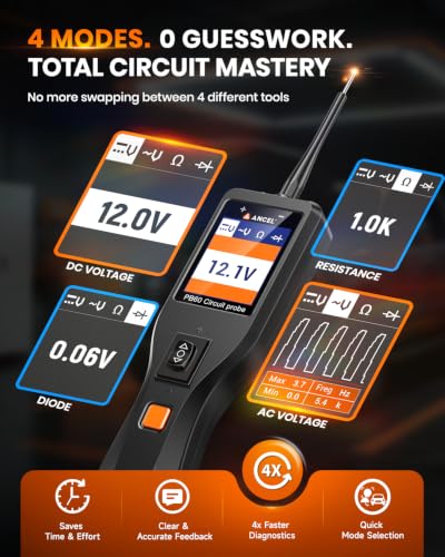 PB60 Automotive Power Circuit Probe, 12-24V Vehicle Component Activation ﻿ - color: Orange Black