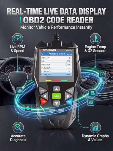 MOTOPOWER 4 in 1 Code Reader Car Diagnostic Scan Tool Oil Maintenance Reset, Battery Test, Performance Test with Lifetime Update