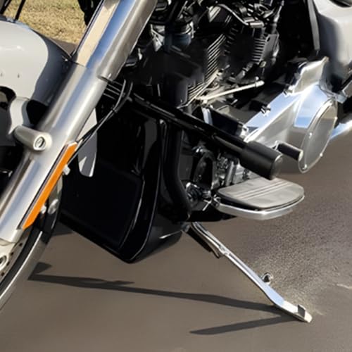 Engine Guard Flat Out Crash Bar for Harley Touring Street Glide Road Glide Road King Electra Glide CVO Ultra Limited Black 2014-2025 - color: Black