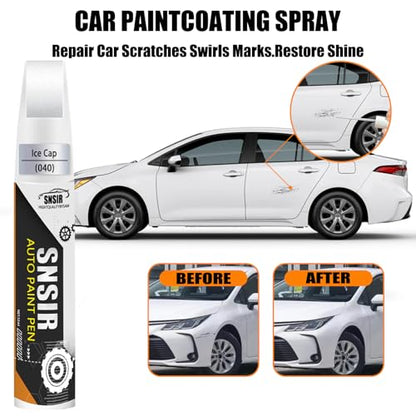 Car Touch up Paint(040 Super White/Ice Cap) Compatible with Toyota, Car Paint Pen Scratch Repair Two-In-One Touch Up Paint, Premium Car Scratch Remover for Deep Scratches - color: Ice Cap/Super White(040) for 2024 RAV4/2024 RAV4 Hybrid/2024 RAV4 Prime/202