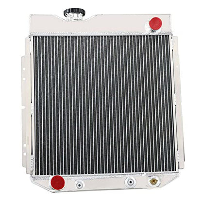 4 Row Performance Aluminium Radiator Compatible with 1960-1966 Ford Falcon Mustang Ranchero 2.4L 2.8L 3.3L 4.7L L6 V8 Gas & 1964 1965 Mercury Comet 2.8L 3.3L 4.7L - size: 4 Row Radiator w/CNC Cap