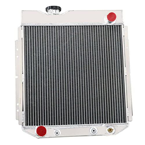 4 Row Performance Aluminium Radiator Compatible with 1960-1966 Ford Falcon Mustang Ranchero 2.4L 2.8L 3.3L 4.7L L6 V8 Gas & 1964 1965 Mercury Comet 2.8L 3.3L 4.7L - size: 4 Row Radiator w/CNC Cap
