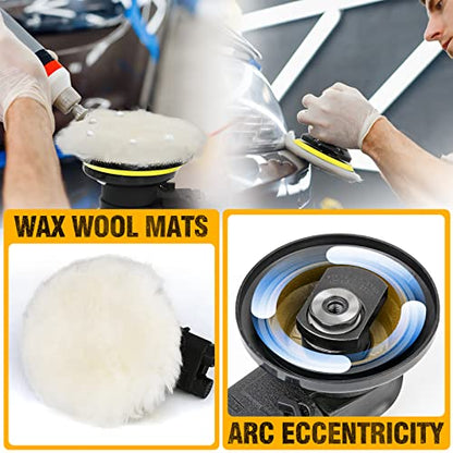 Autolock 5 Inches Air Random Orbital Sander, Pneumatic Palm Sander 1pcs - size: 5 Inch