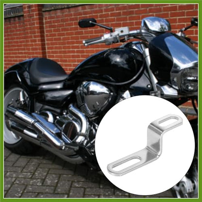 20mm 30mm 0.8" 1.18" Motorcycle Exhaust Pipe Bracket Z Shape Muffler Mounting Clamp Stainless Steel Silver Tone Vehicle Components