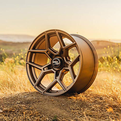 RockTrix RT105 18x9 Off-Road Wheels compatible with Toyota Tundra 2007-2021, Matte Bronze 5x150 Rims +12mm Offset for 33-35 Inch Tire Clearance, Fits Sequoia, Land Cruiser, And Fits Lexus LX570 - color: Matte Bronze, size: 18x9 +12mm offset