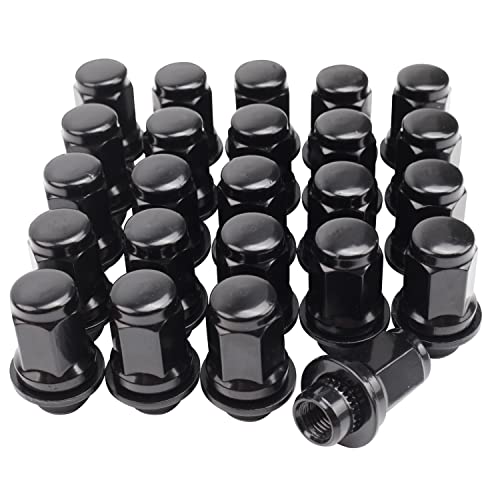 24PCS 12x1.5mm 1.85 Inch Length 13/16 Hex OEM Factory Mag Lug Nut Black - color: Black, size: M12x1.5
