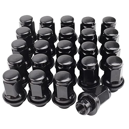 24PCS 12x1.5mm 1.85 Inch Length 13/16 Hex OEM Factory Mag Lug Nut Black - color: Black, size: M12x1.5