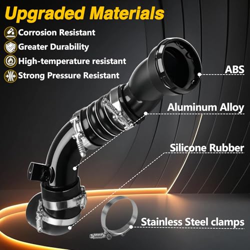 Cold Side Intercooler Tube Hose Pipe Kit Compatible with Ford F250 F350 F450 F550 Super Duty 2011-2016 6.7L V8 Diesel, Replace #:667-300 - size: For 2011-2016