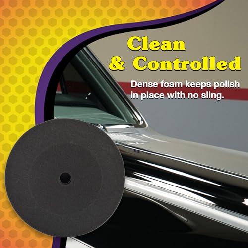 Wizards Foam Finish Buff Pad - Light Polish, Velcro Backed - ‎8½" x 1¼" - color: Foam Finish Buff Pad