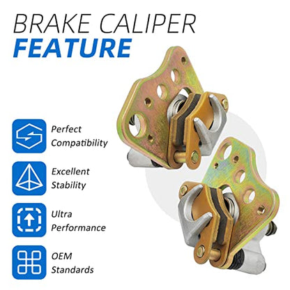 Front Left Right Brake Caliper Assembly for Polaris ATV Sportsman 400 450 500 600 700 800 500 Magnum 330 ATP 330 500 Tractor 500 6X6 1910841 1910842