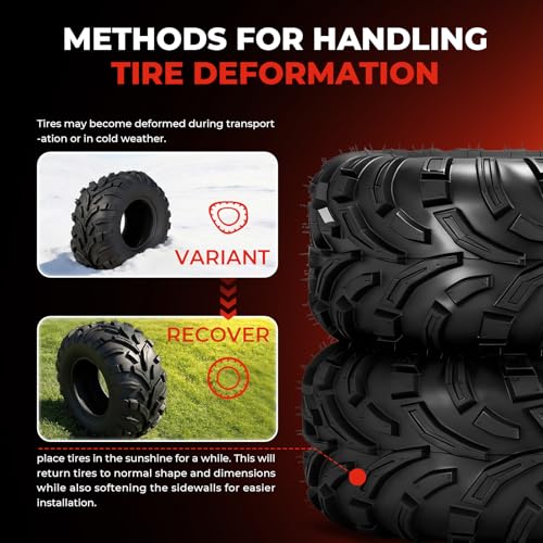 ATV UTV Tires 22x7-11,6-Ply Tubeless Tires,Directional,Set of 2 - size: 22x7-11